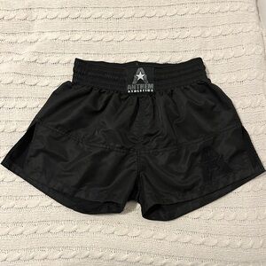 authentic boxing star shorts in black